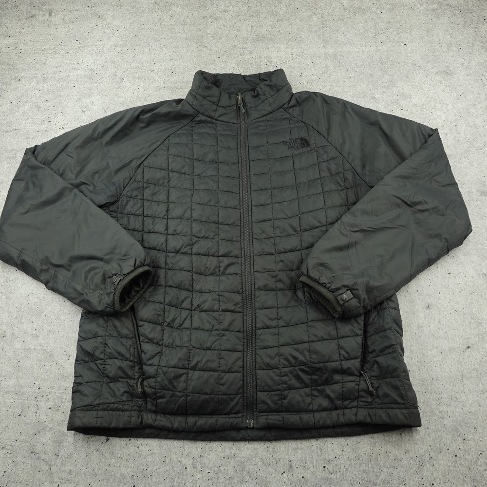 North Face Mens L Thermoball Triclimate Quilted Puffer Jacket Charcoal NF0A3ERX